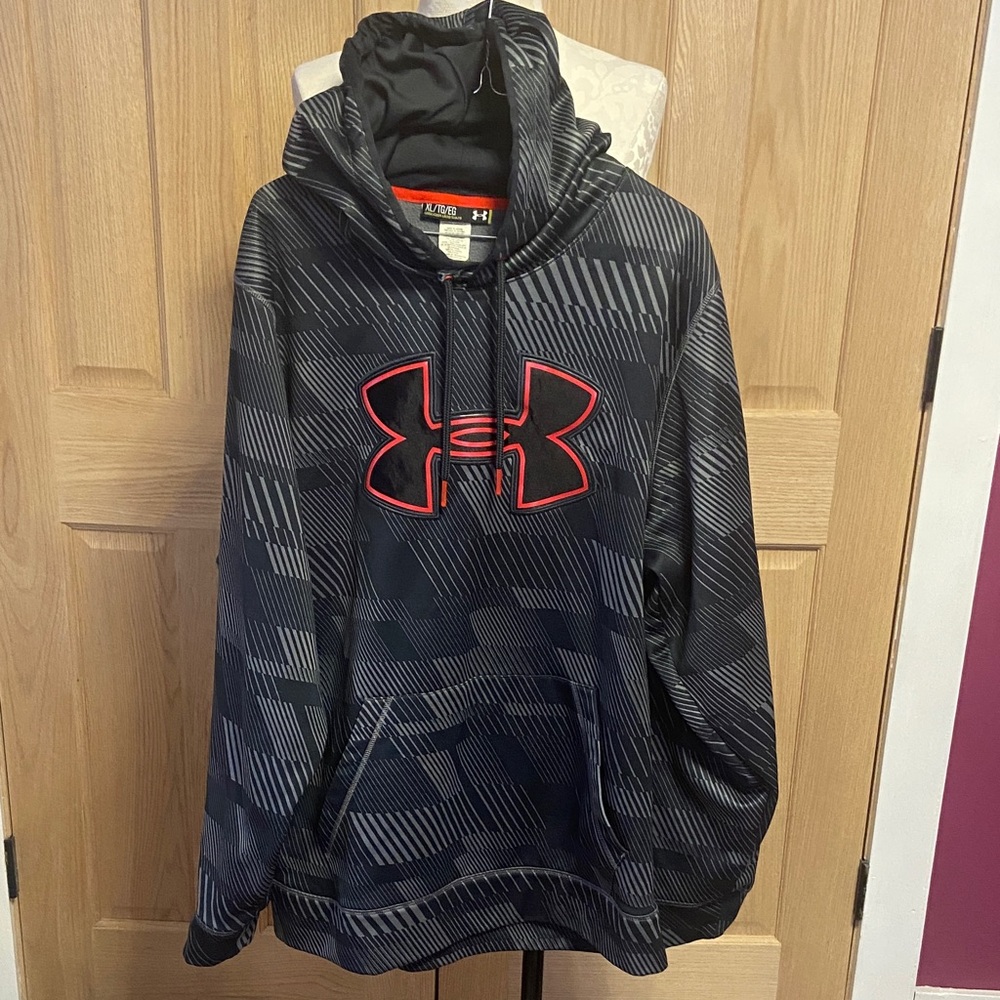 Under Armour Black Hoodie with Red Logo